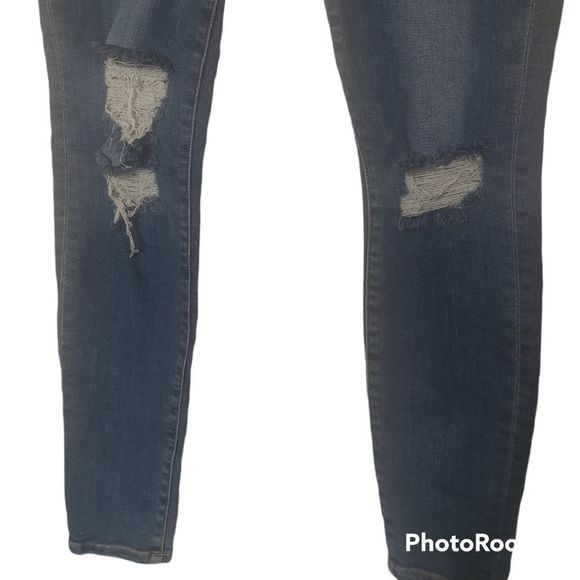 FRAME Denim Le High Skinny Distressed Knees Jeans - Picture 5 of 7